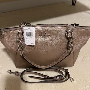 COACH NWT - Kelsey Chain Satchel - COLOR:
Silver/Platinum